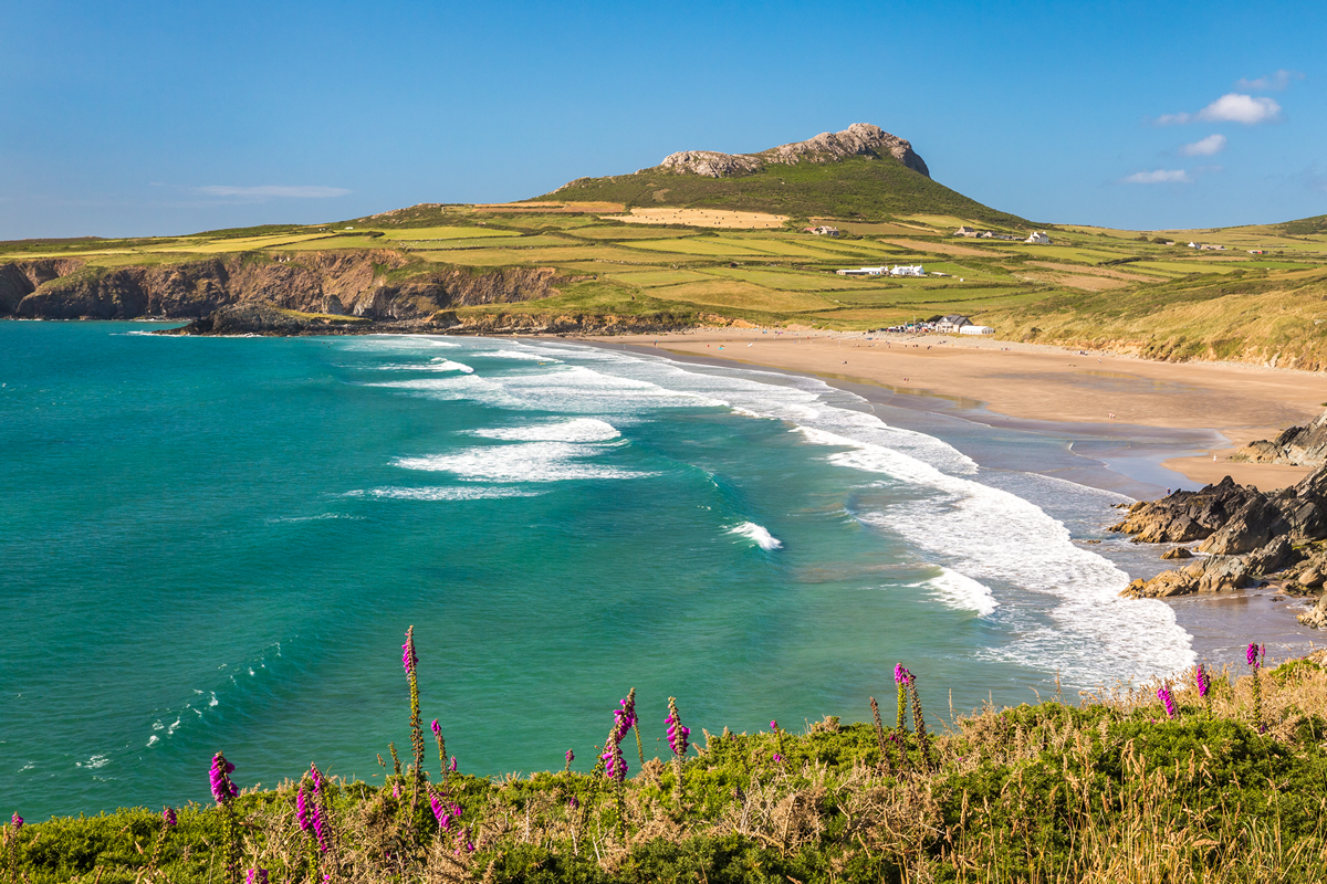 View north across Whitesands Bay, St Davids, Pembrokeshire