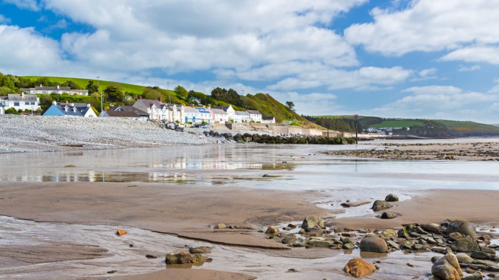 Seaside village of Amroth in the Pembrokeshire Coast National Park