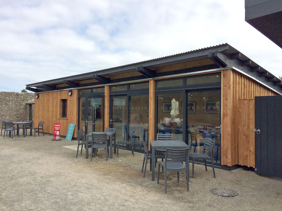 Nest Tearoom at Carew Castle, Pembrokeshire Coast National Park, Wales, UK