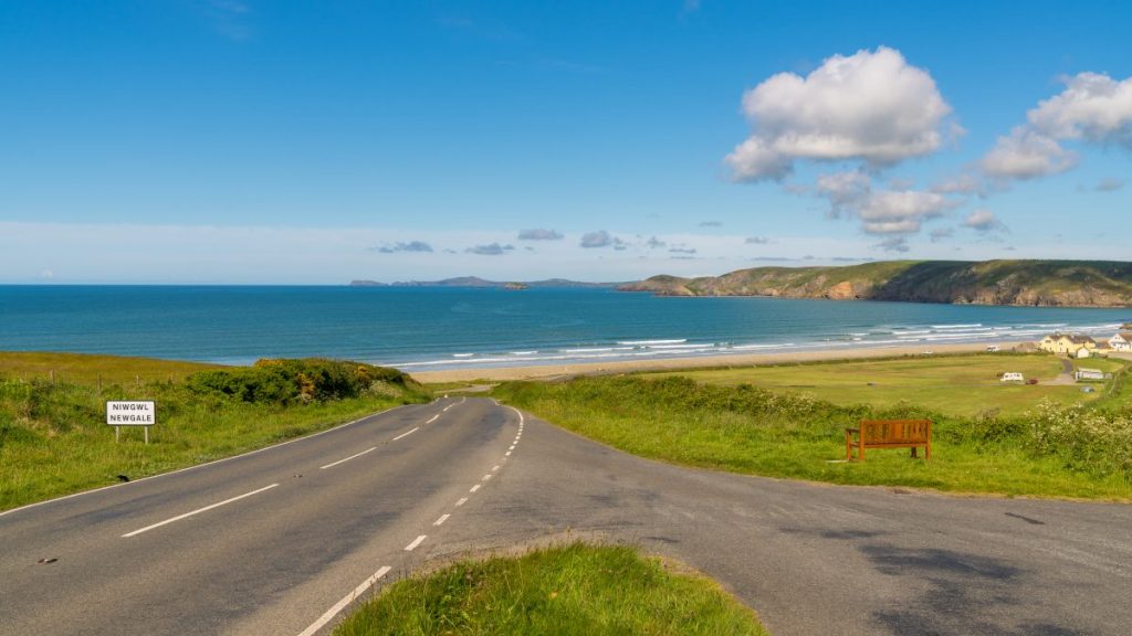 View towards Newgale, Pembrokeshire, Dyfed, Wales, UK