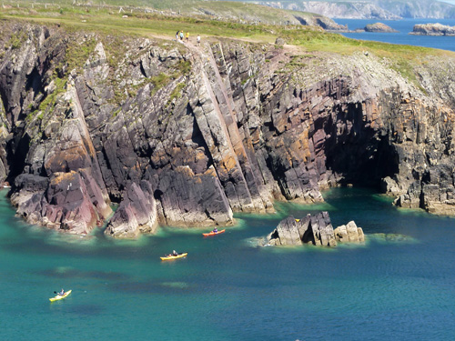 Porth y Ffynnon cave near Porth Clais