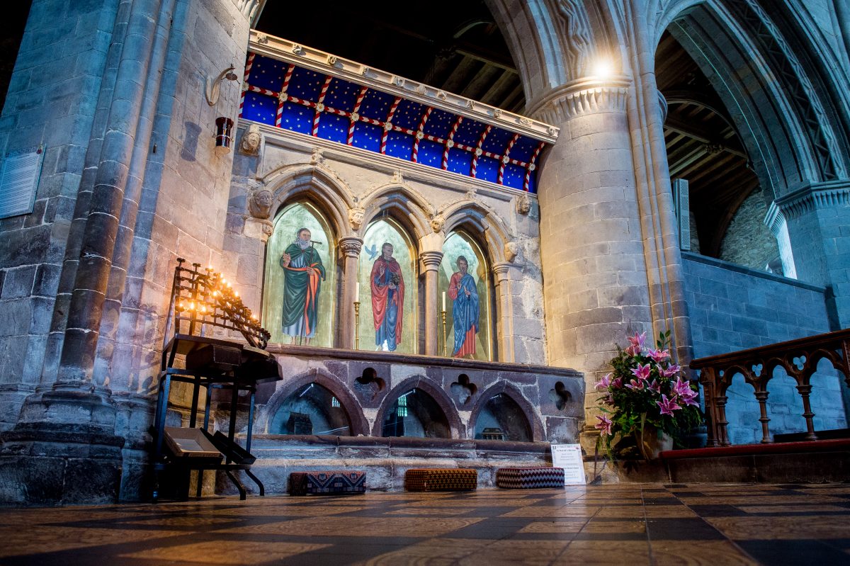 St Davids Shrine, St Davids Cathedral, Pembrokeshire, Wales, UK