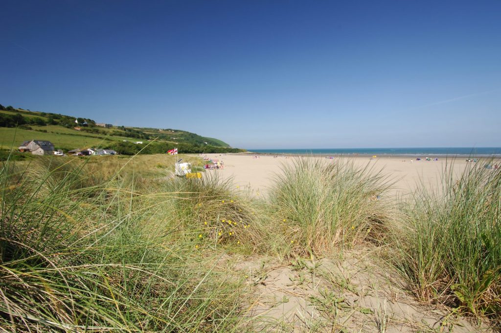 Sand dunes at Poppit Sands, Pembrokeshire, Wales, UK