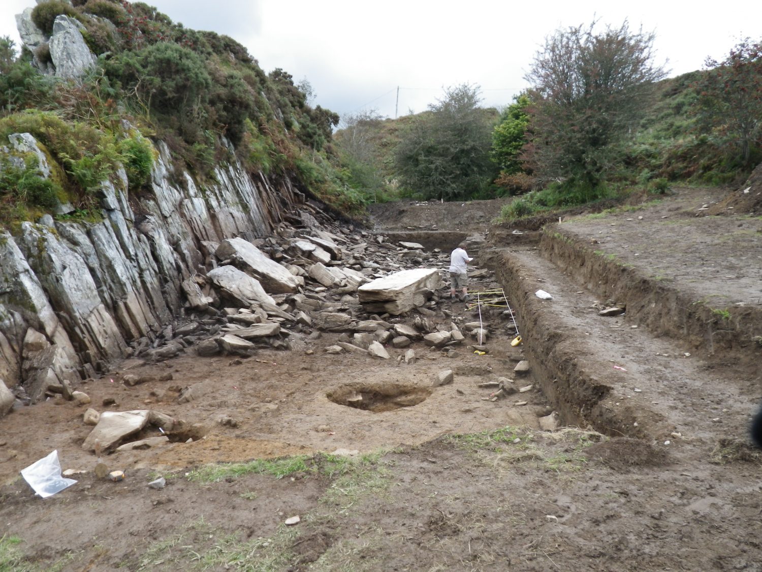 Archaeological excavation at Craig Rhosyfelin in the Preseli Hills