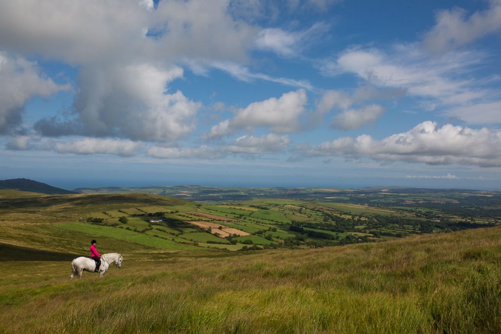 Horserider in the Preseli Hills, Pembrokeshire, Wales, UK