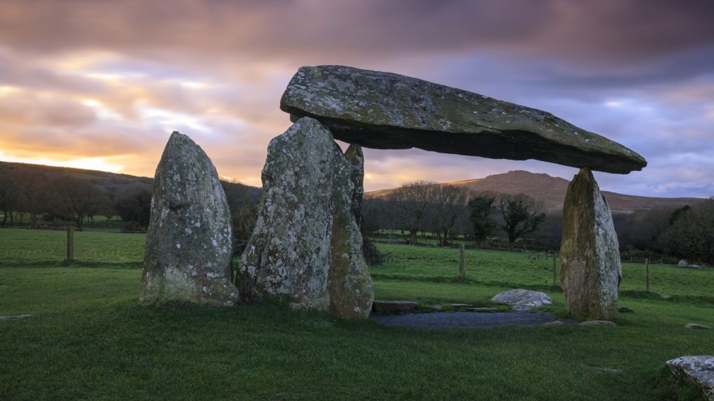 Pentre Ifan Burial Chamber in Pembrokeshire, Wales, UK