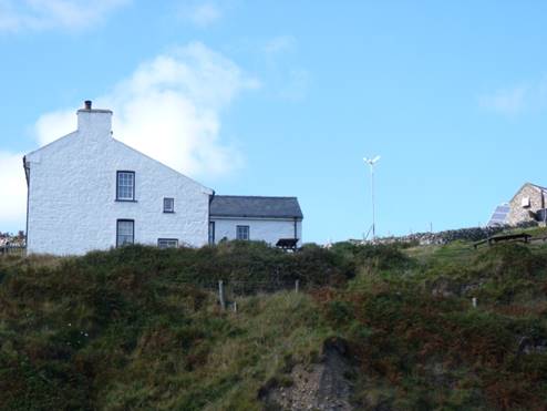 Renewable energy systems installed on Ramsey Island funded by Sustainable Development Fund (SDF), Pembrokeshire Coast National Park, Wales, UK