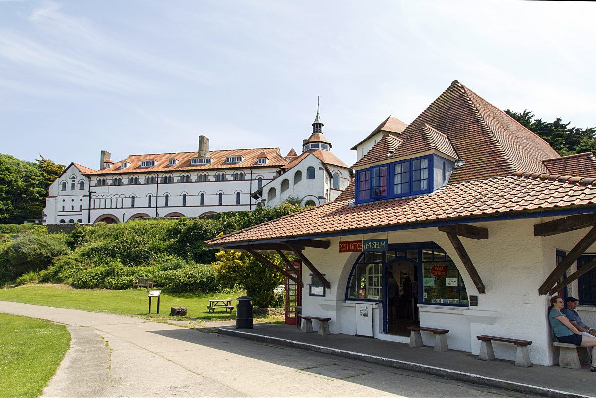 Monastery on Caldey Island, Pembrokeshire Coast National Park, Wales UK