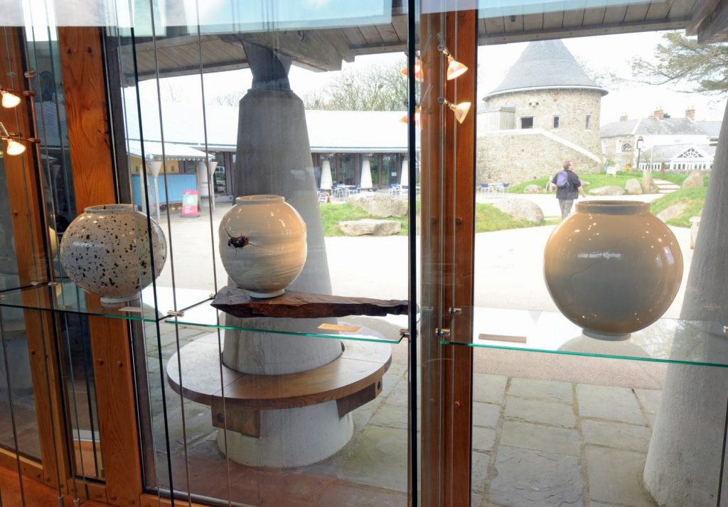 Discovery Room Windows at Oriel y Parc Gallery and Visitor Centre, St Davids, Pembrokeshire Coast National Park, Wales, UK