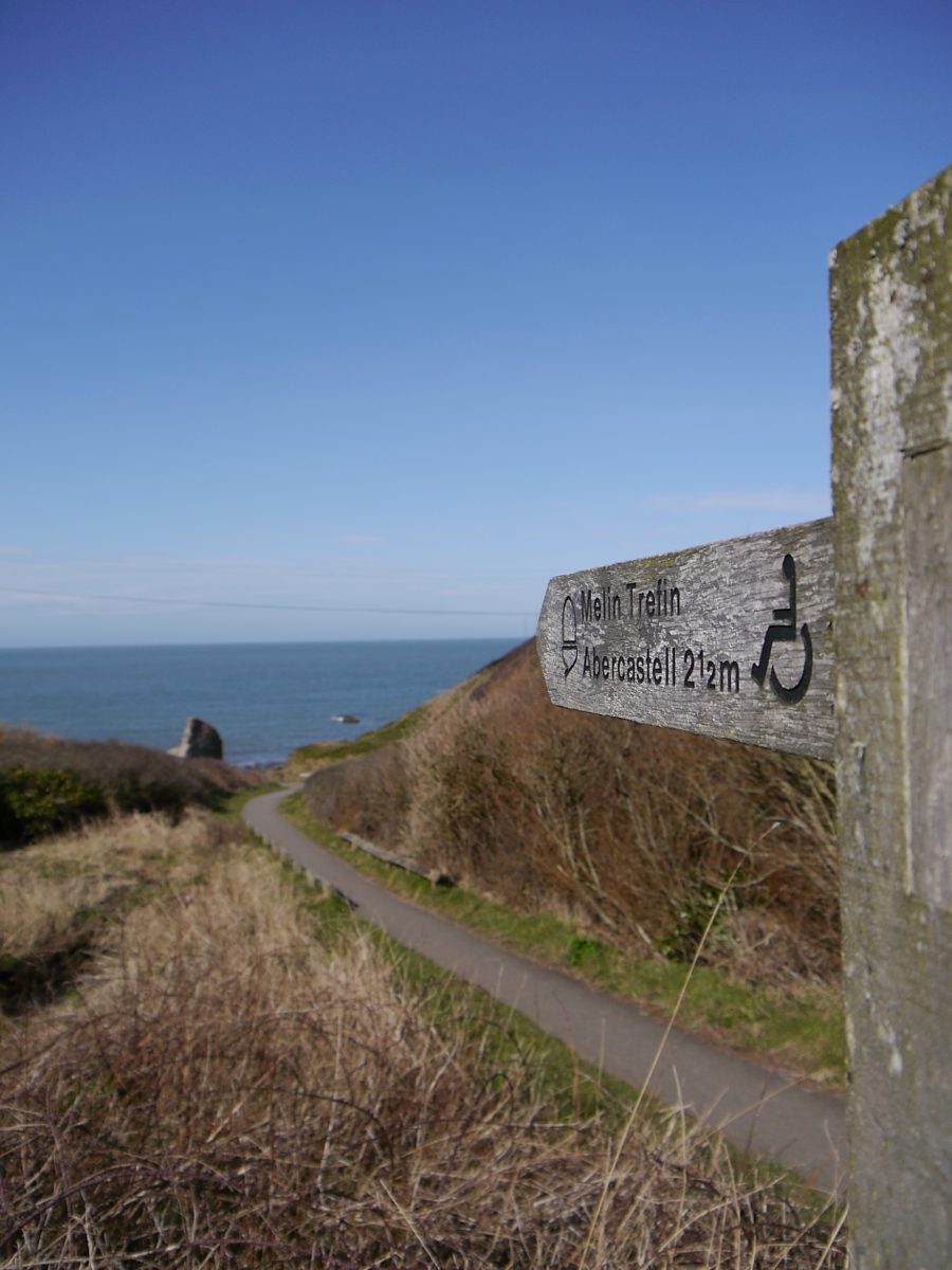 Wheelchair accessible path at Aberfelin, Trefin