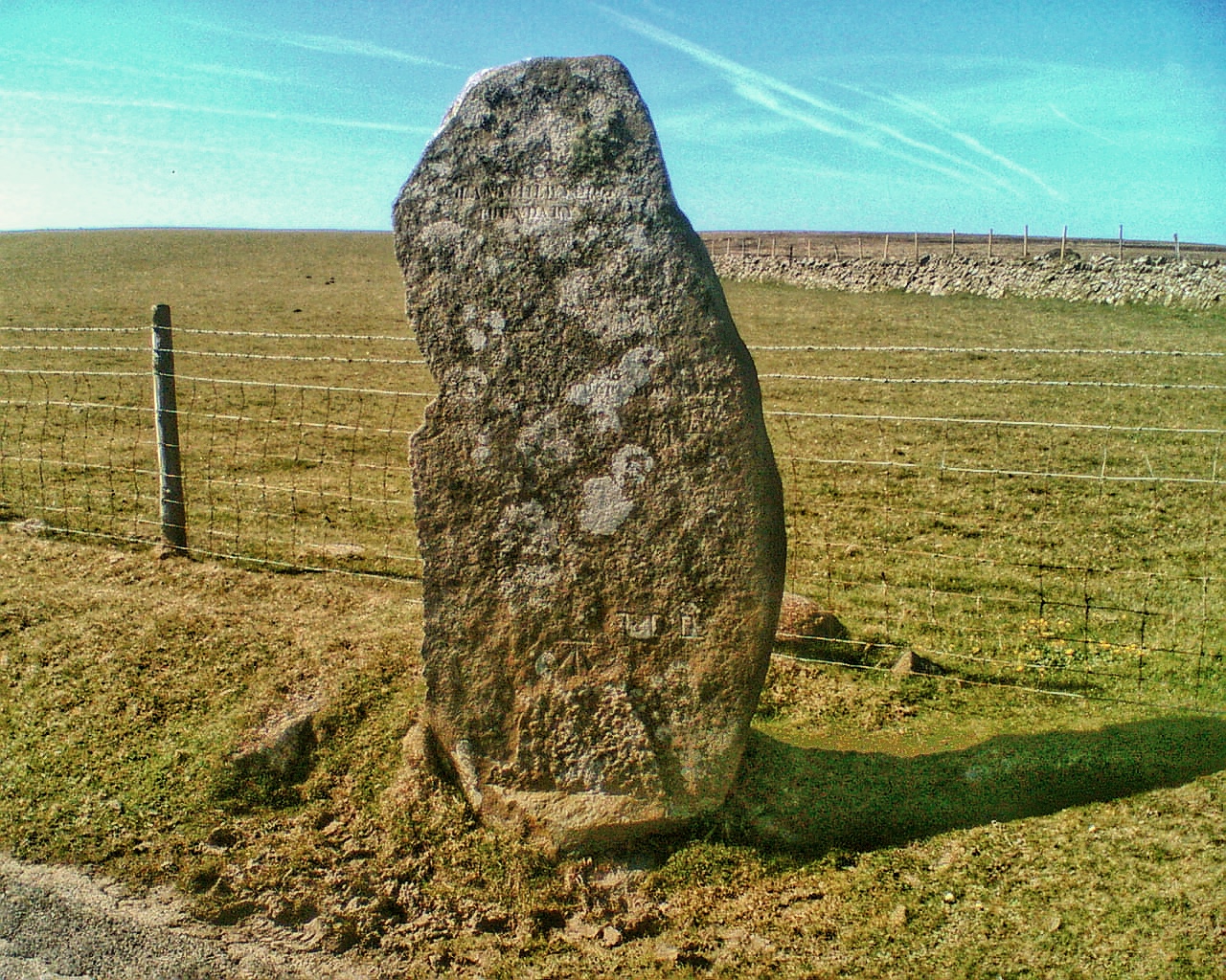 Bedd Morris standing stone near Newport, Pembrokeshire