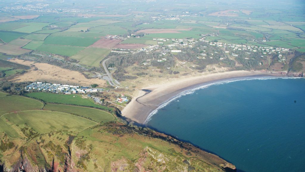 Aerial photo of Freshwater East