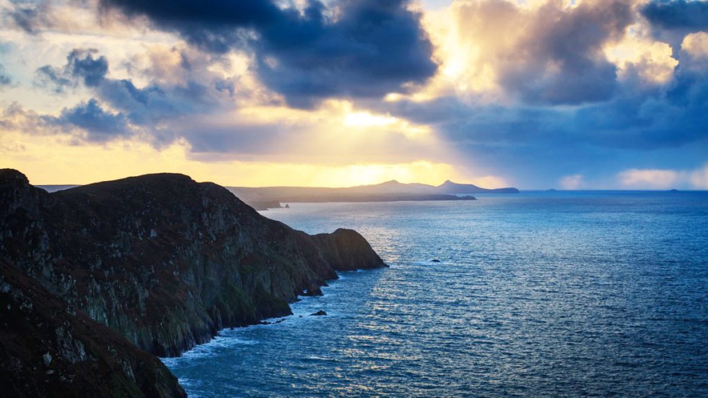 Looking south from Pwll Deri