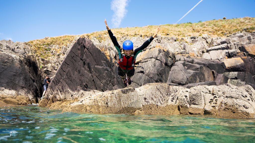 Coasteering at Porth Clais, near St Davids