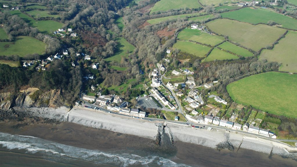 Aerial photograph of Amroth