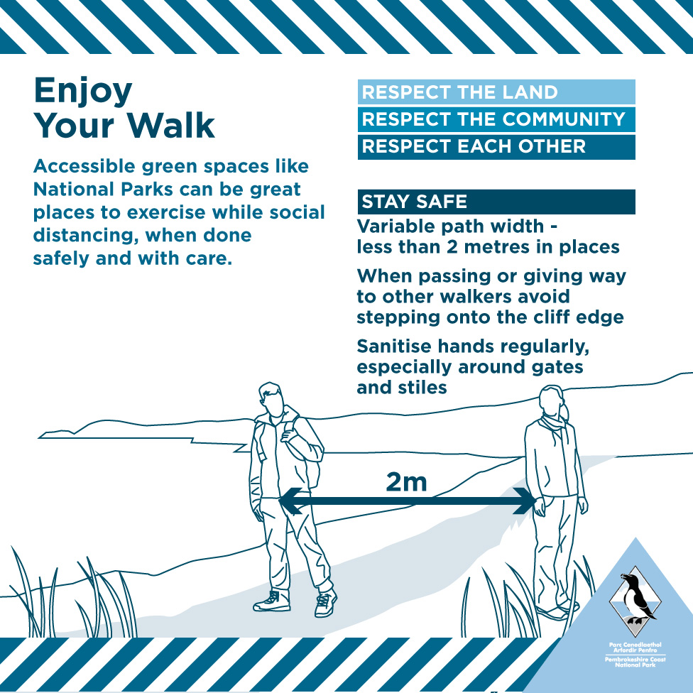 Enjoy you walk coronavirus advice poster