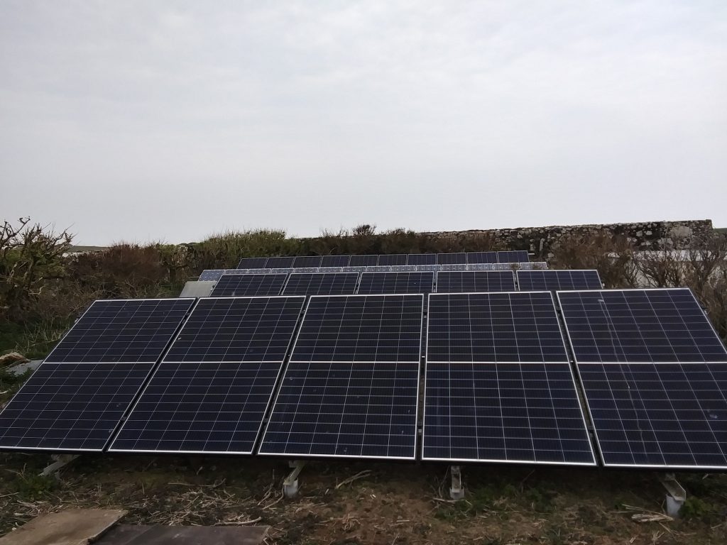 Rows of solar panels