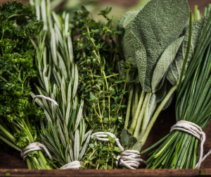 Bunches of herbs