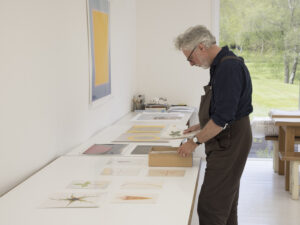 Garry Fabian Miller at work in his studio