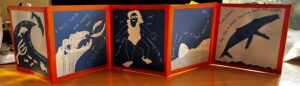 An image of a handmade zigzag book