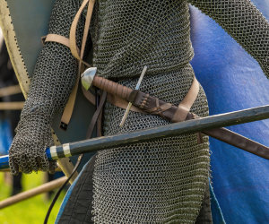 Chainmail and sword
